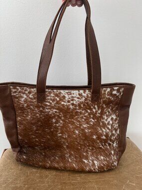 FSP Collection Nguni Cowhide Tote | Cape Town Handcrafted | Genuine Leather | On